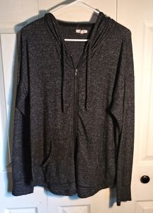 Dark gray zip up hoodie size large